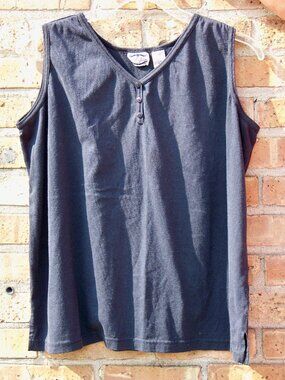 Separate Issue Women's Black Tank Top, Size 20W